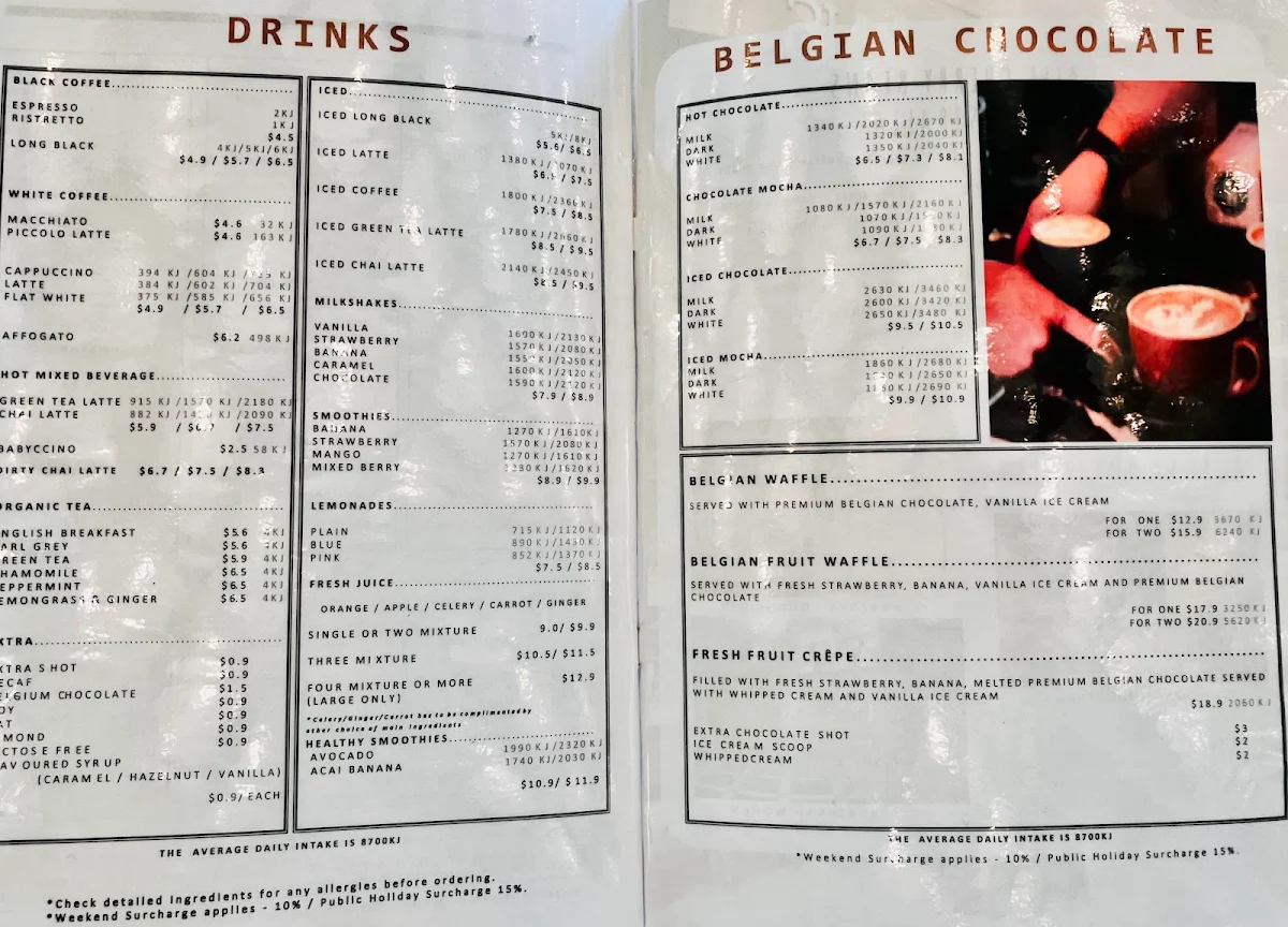 Menu, Caffe Cherry Beans - Civic