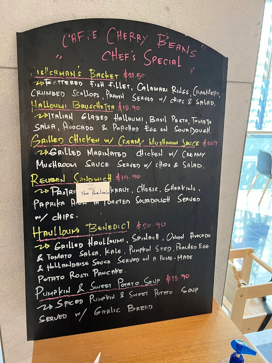Menu, Caffe Cherry Beans - Civic