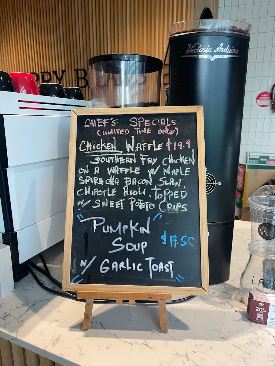 Menu, Caffe Cherry Beans - Civic