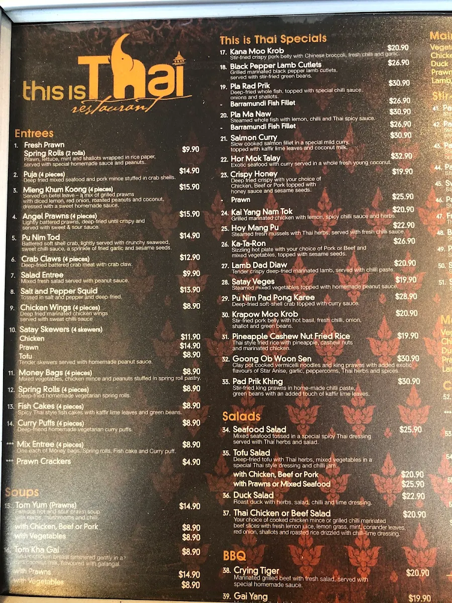 Menu, This is Thai