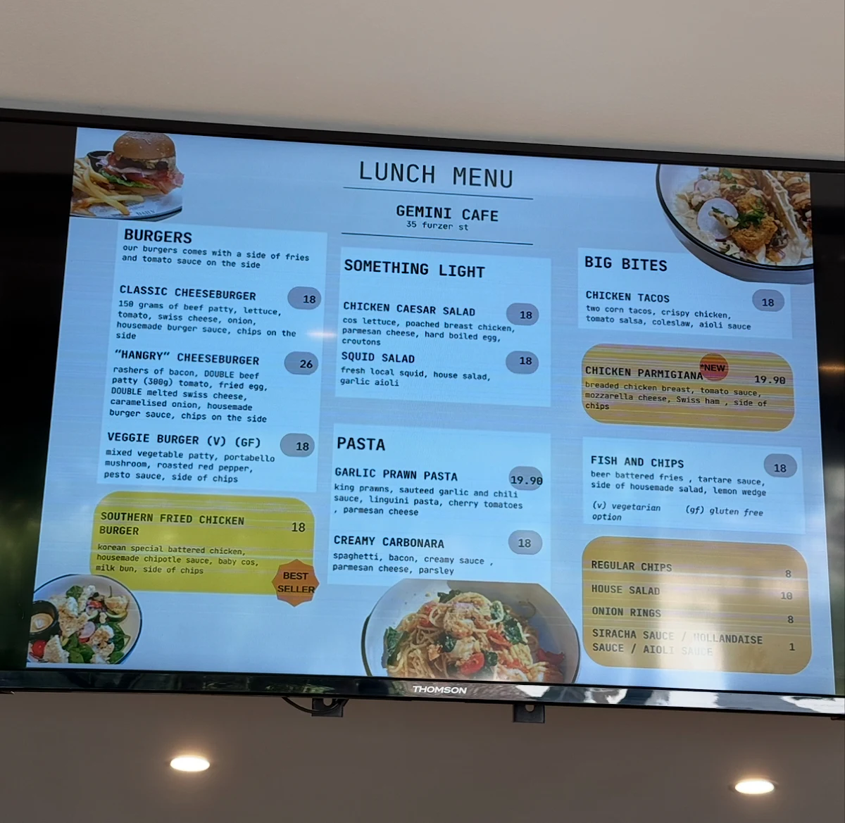 Menu, Gemini