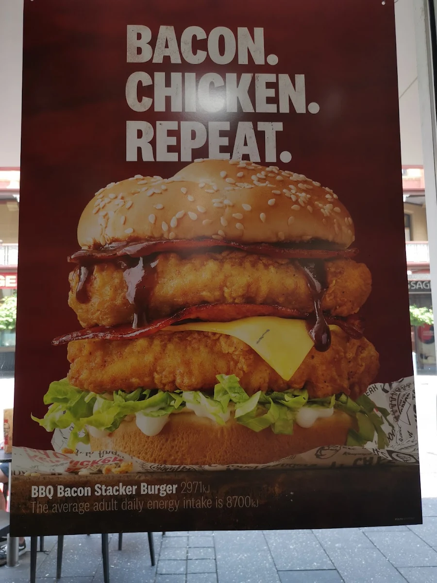 Menu, KFC Hindley Street