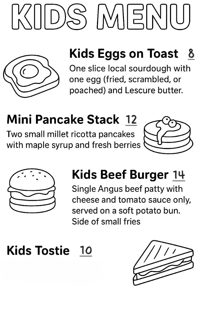 Menu, Valley Bliss Eatery