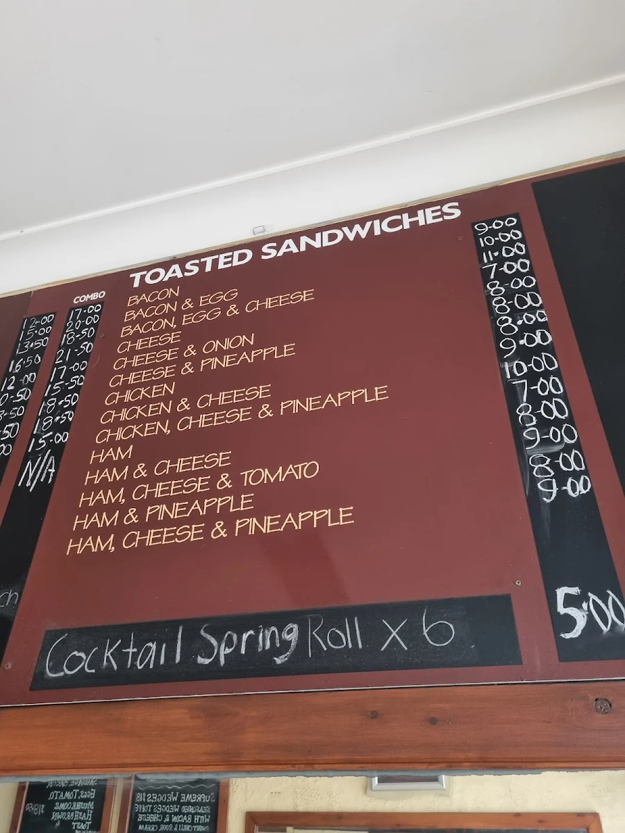 Menu, Miami Takeaway