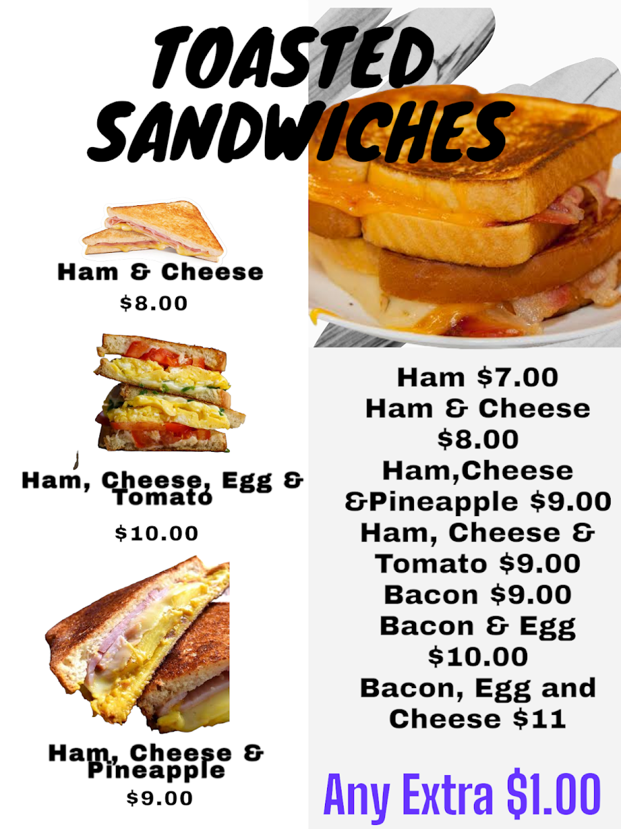 Menu, Miami Takeaway