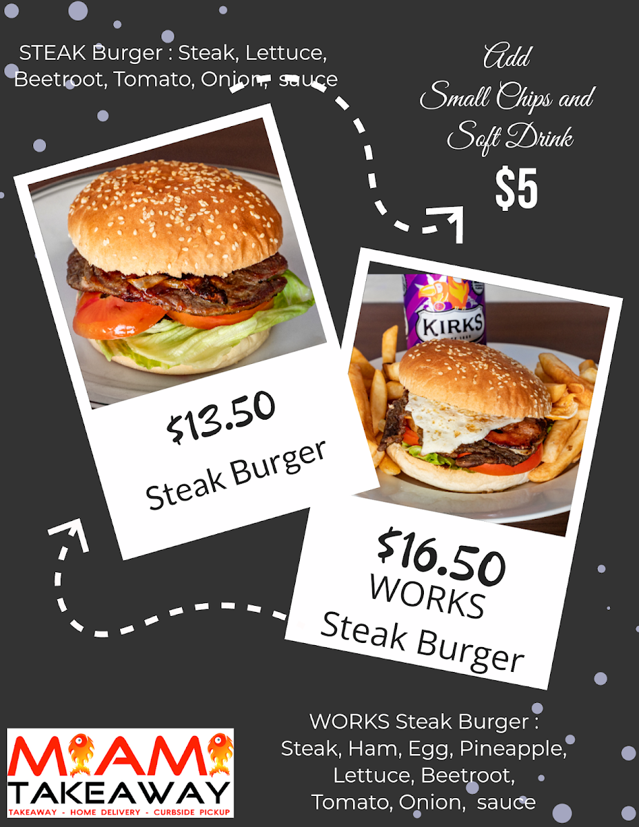 Menu, Miami Takeaway