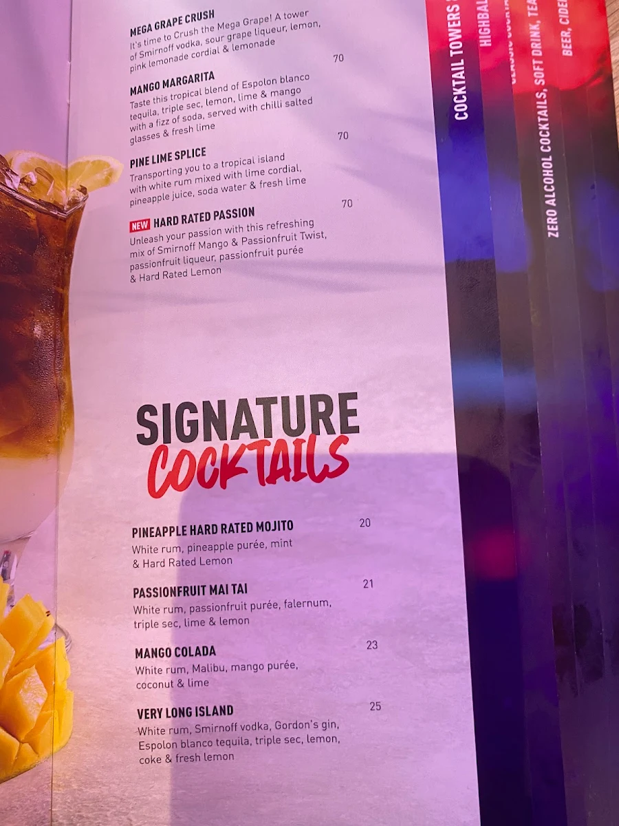 Menu, The Sporting Globe Bar & Grill Werribee