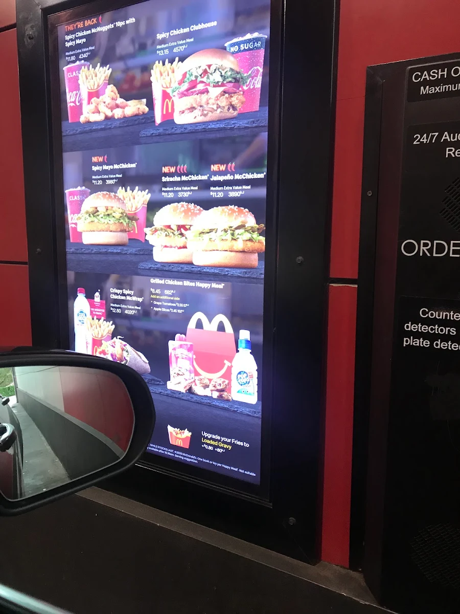 Menu, McDonald's Cremorne