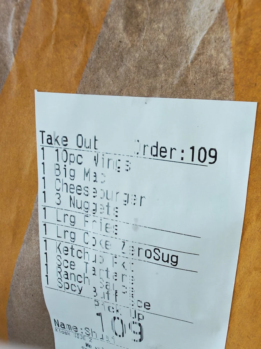 Menu, McDonald's Cremorne