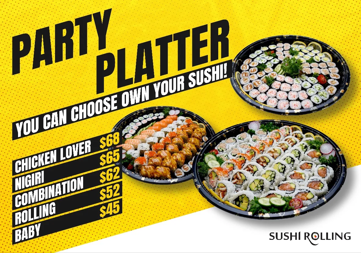 Menu, Sushi Rolling