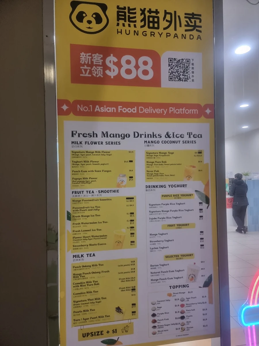 Menu, Milk Flower