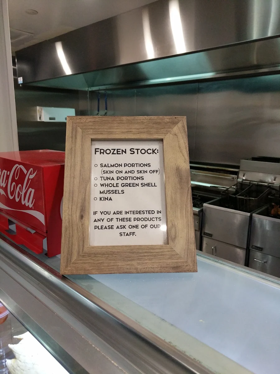 Menu, Booval Seafood