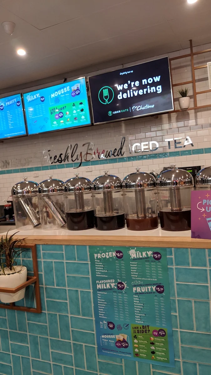 Menu, Chatime Adelaide Chinatown