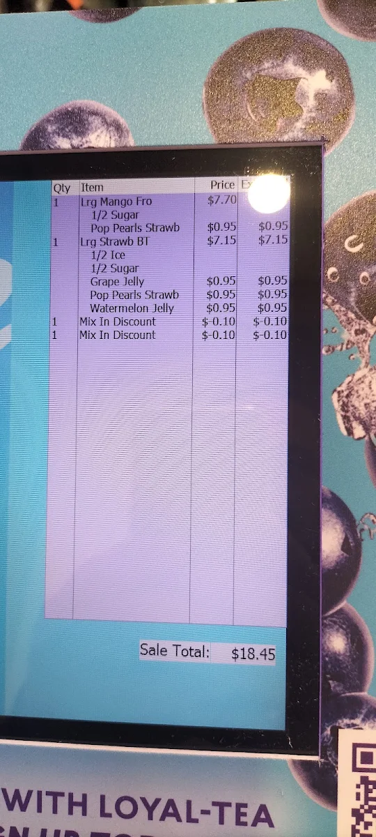 Menu, Chatime Adelaide Chinatown