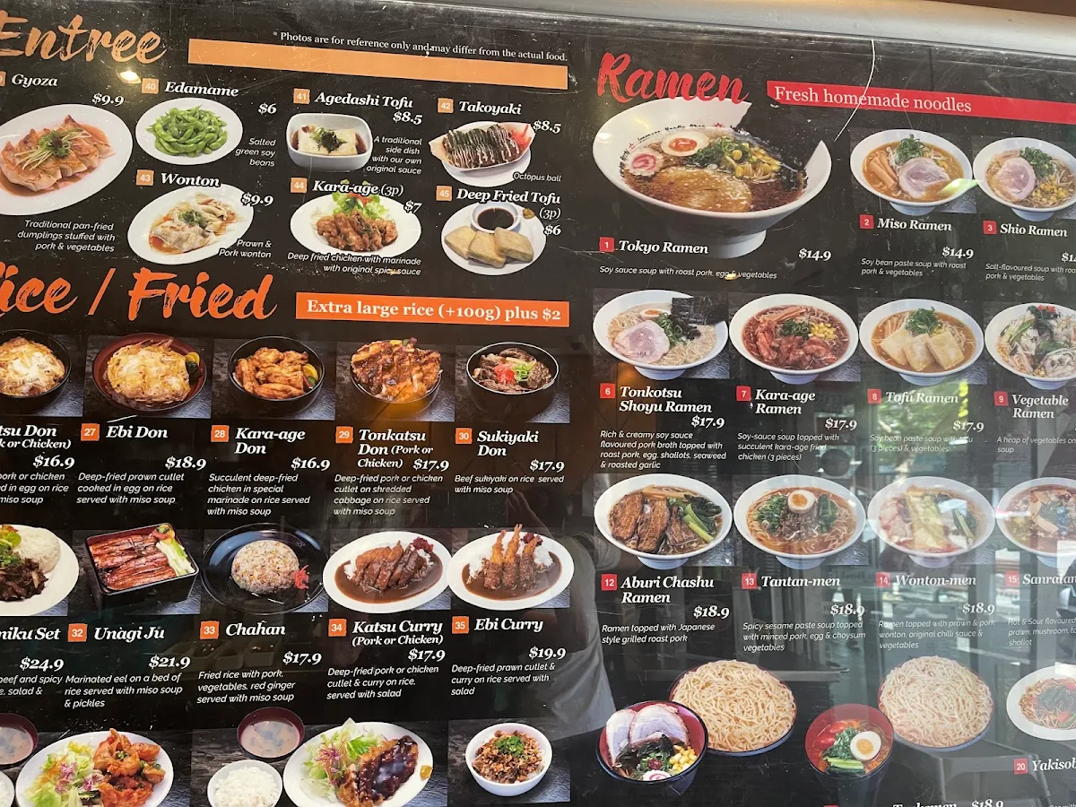 Menu, Ichi-Ban Boshi