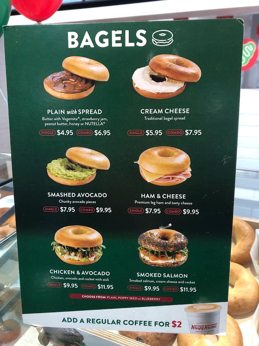 Menu, Krispy Kreme Auburn