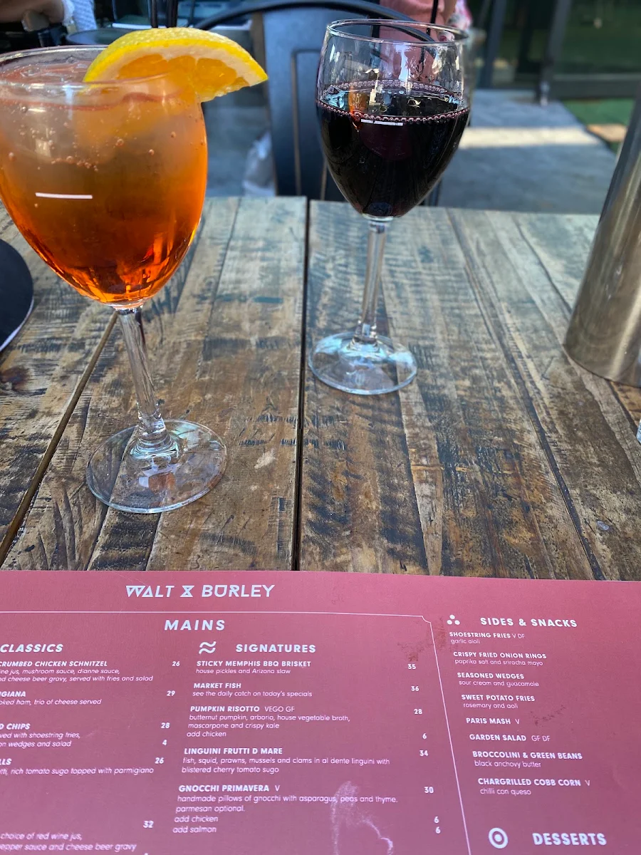 Menu, Walt & Burley