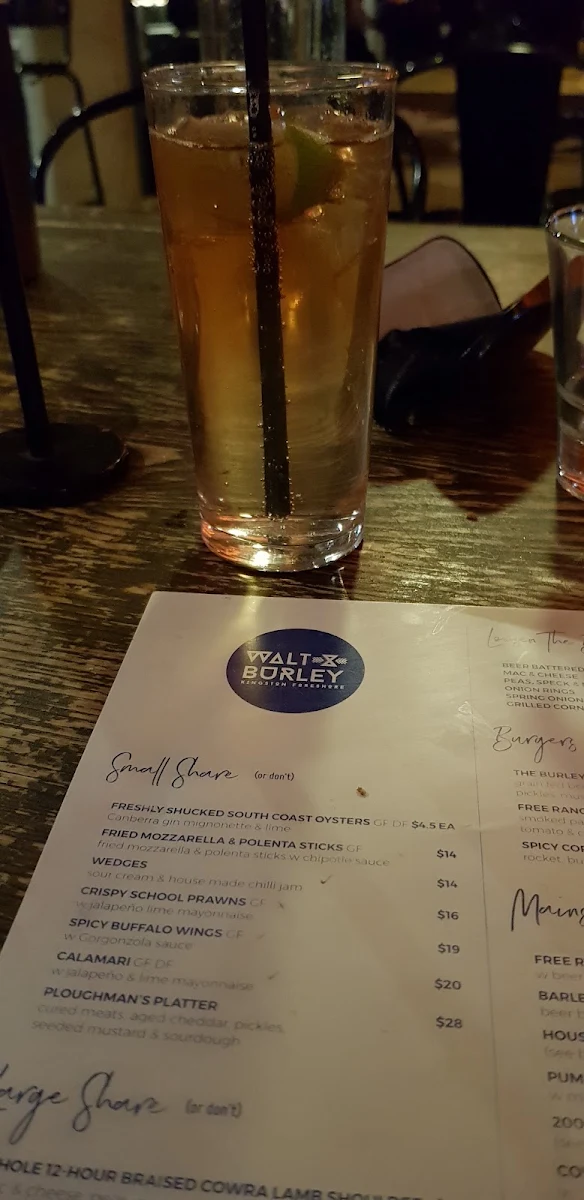 Menu, Walt & Burley