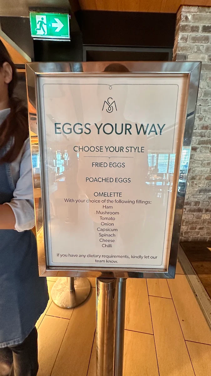 Menu, Sailmaker Restaurant