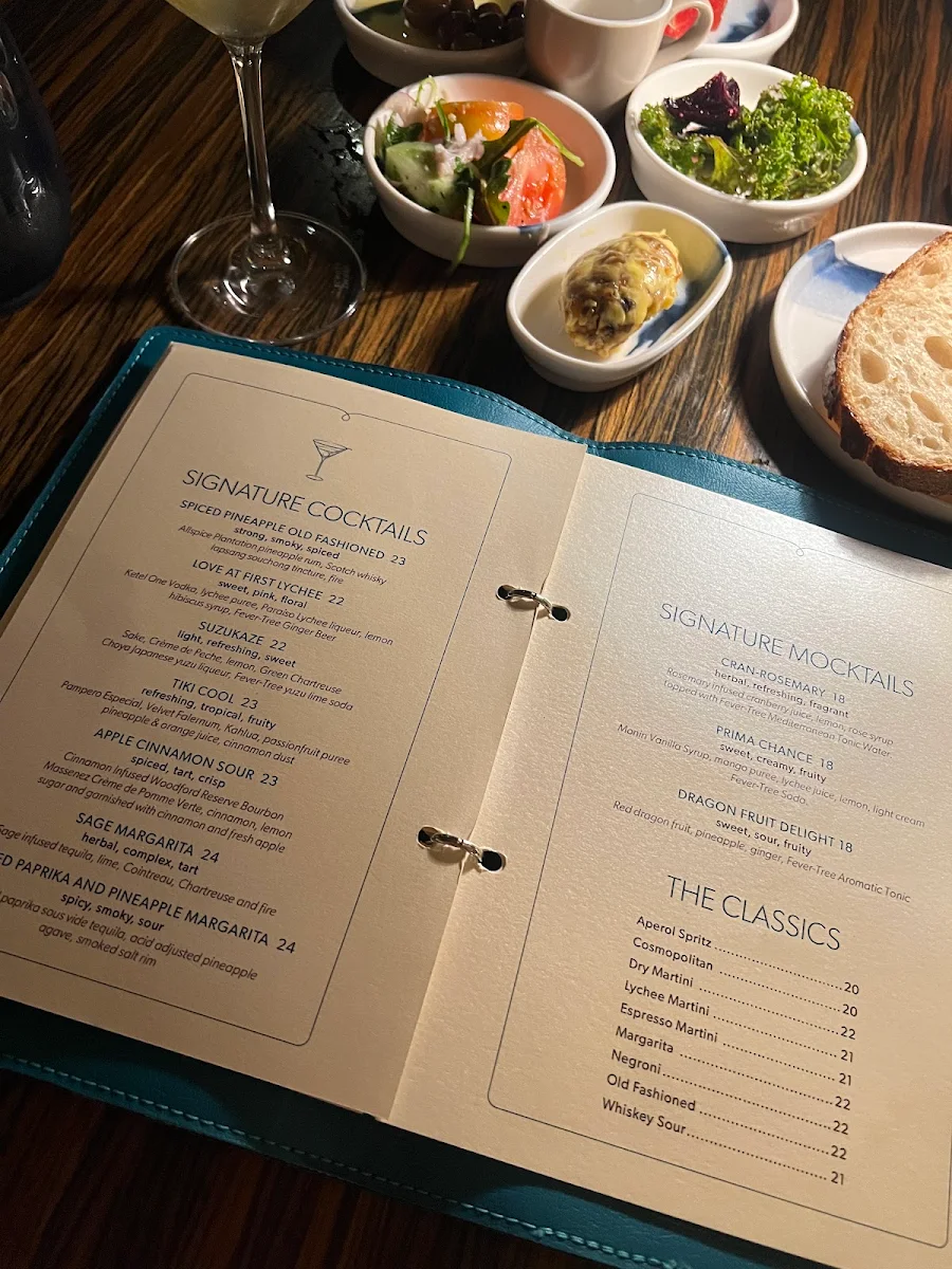 Menu, Sailmaker Restaurant