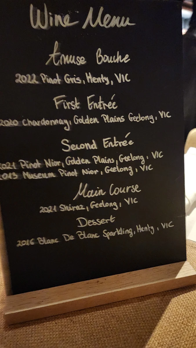 Menu, Sailmaker Restaurant