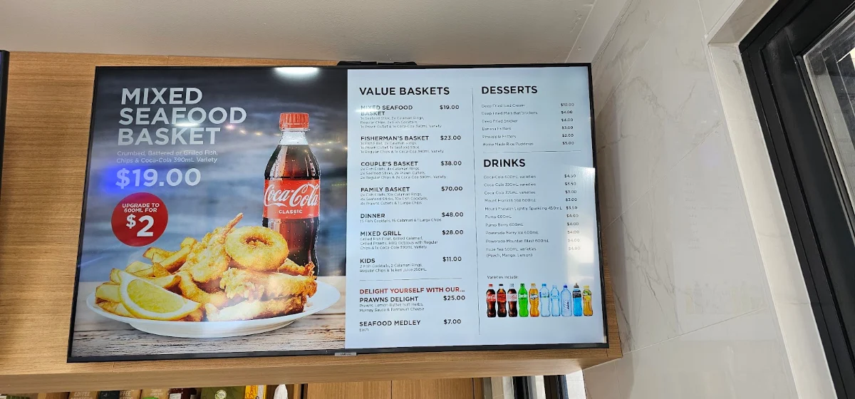 Menu, Mortlake Ocean Food