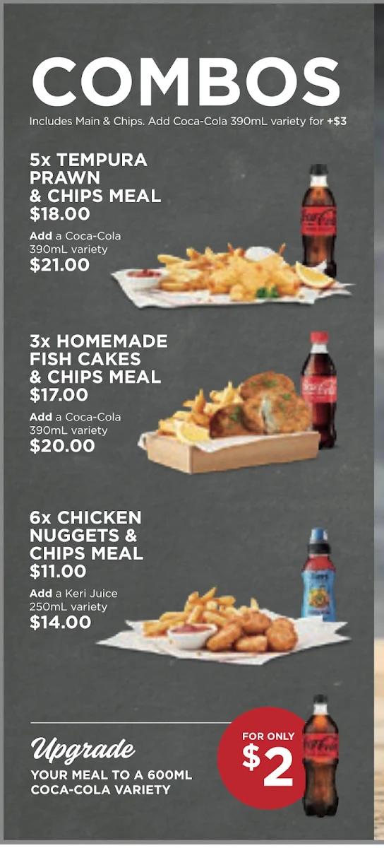 Menu, Mortlake Ocean Food