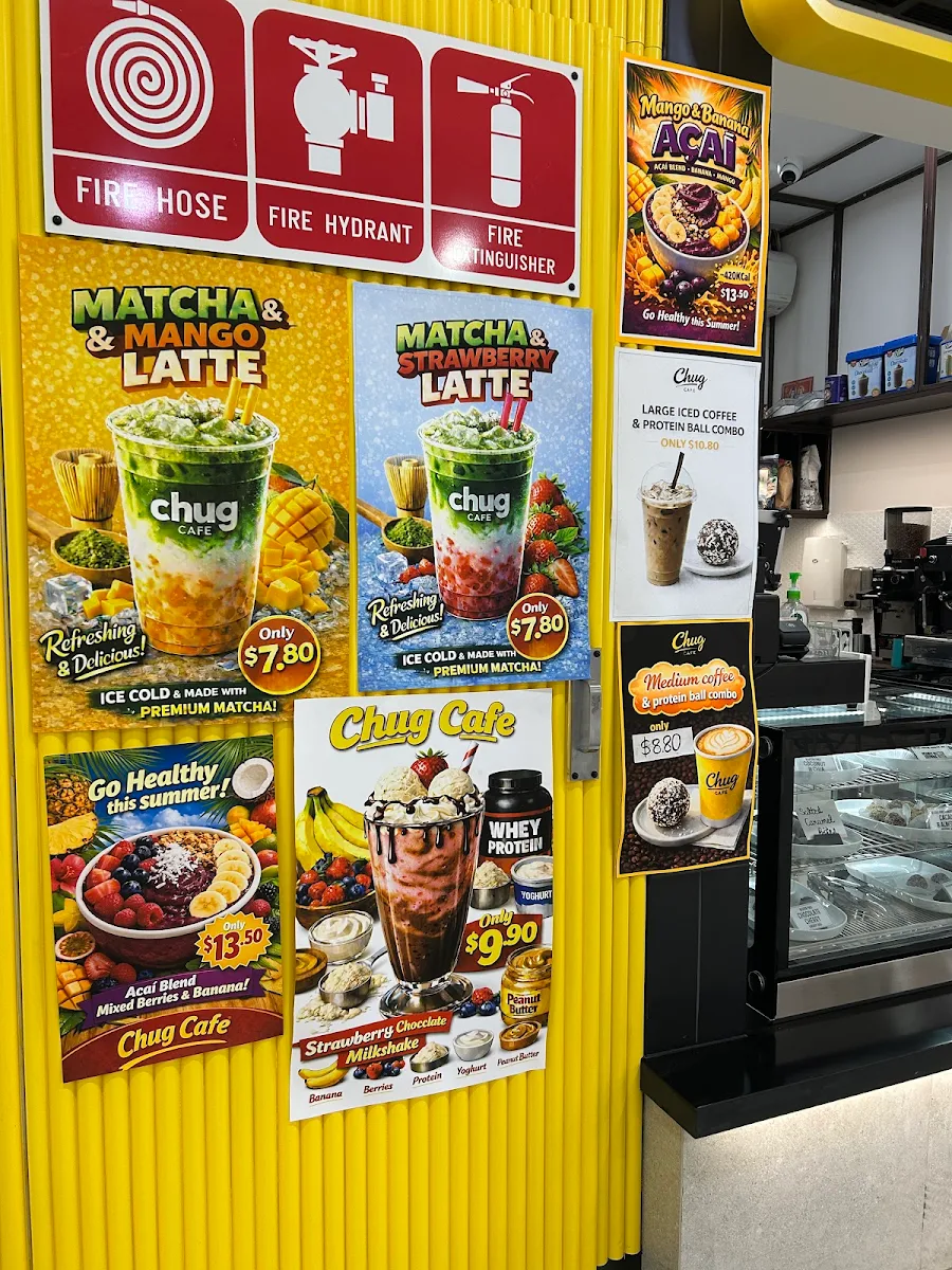 Menu, Chug Cafe