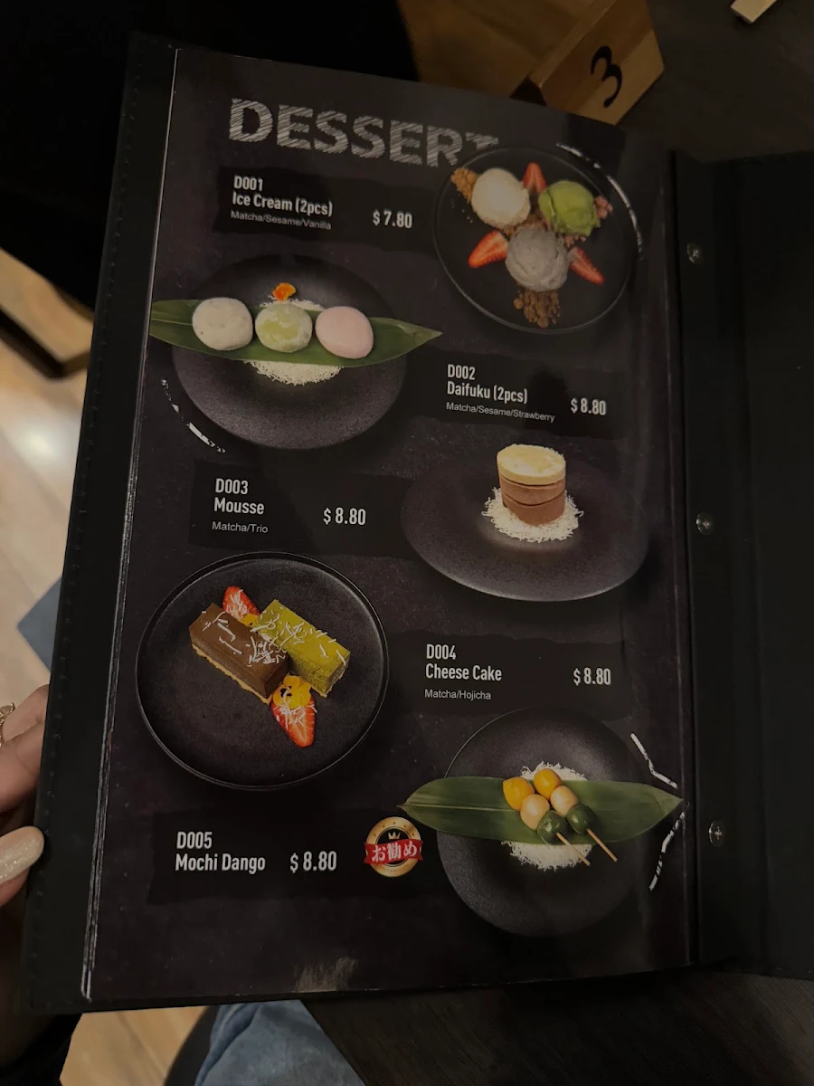 Menu, Umiyaki (Malvern)