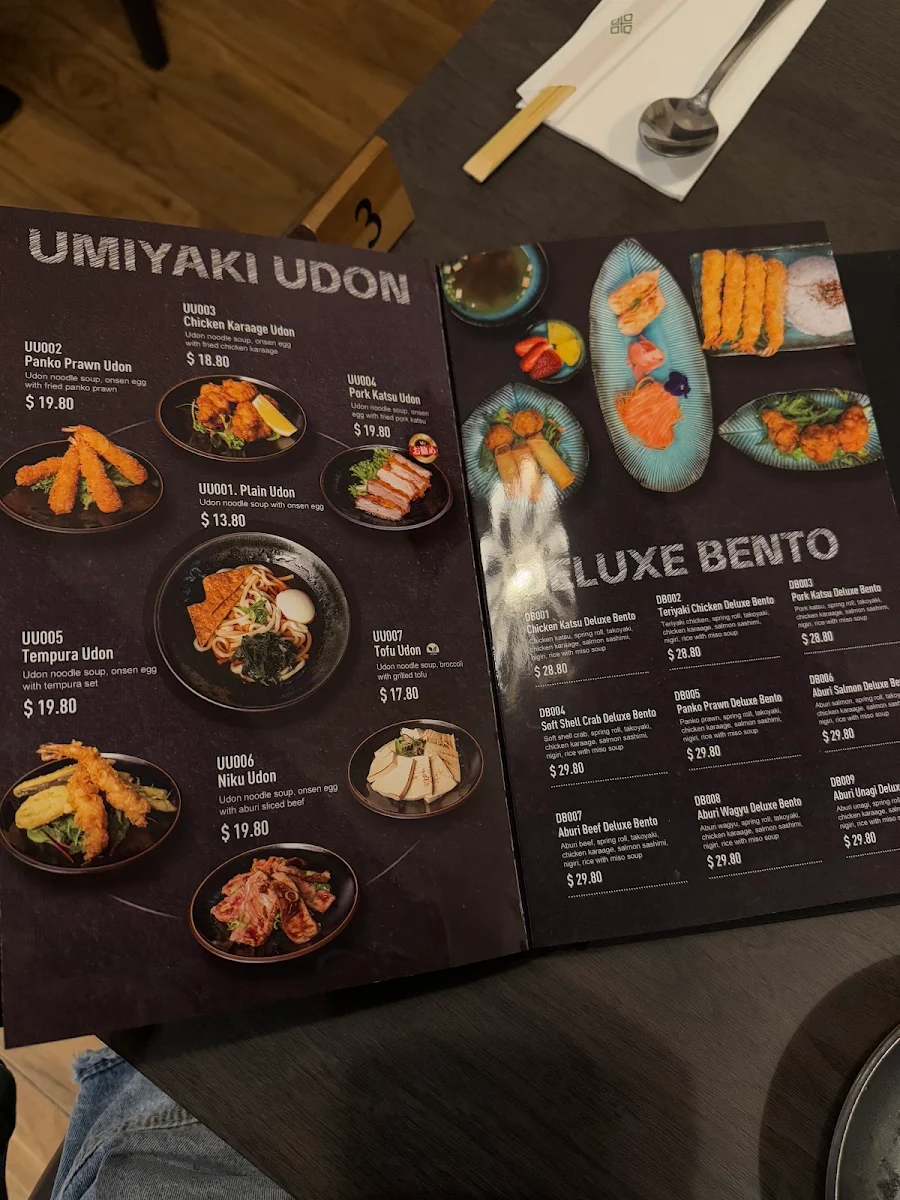 Menu, Umiyaki (Malvern)