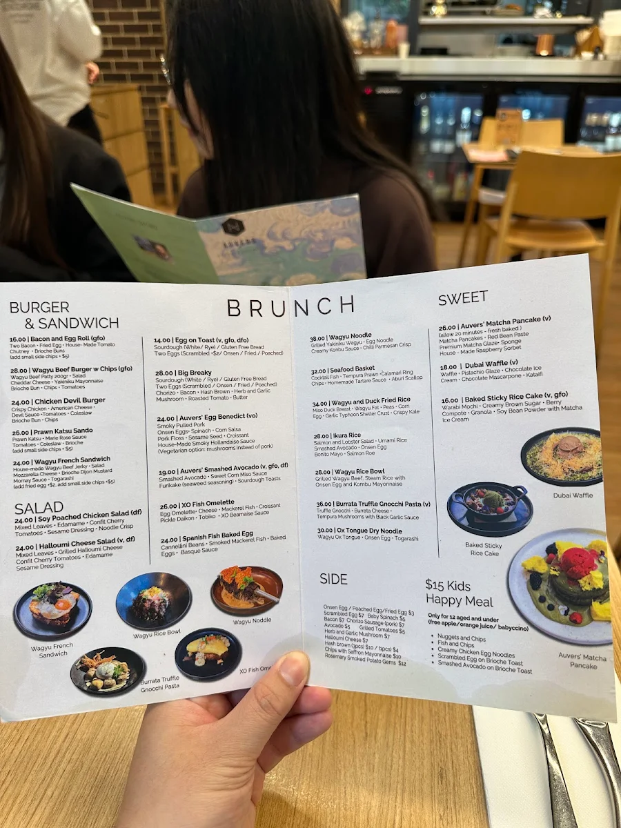 Menu, Auvers Dining Darling Square