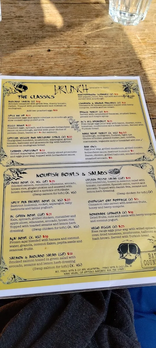 Menu, Bat Country