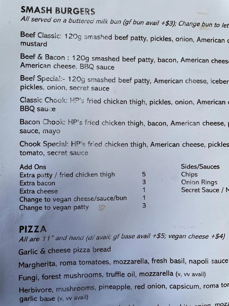 Menu, Hitching Post Bar + Grill