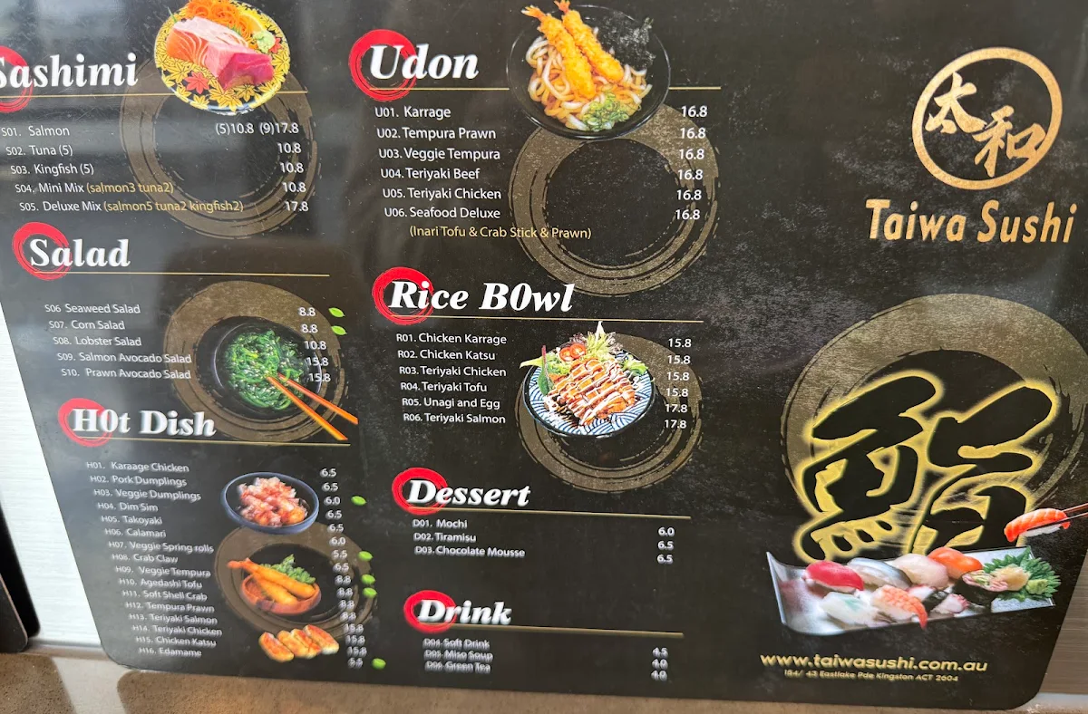 Menu, TAIWA SUSHI