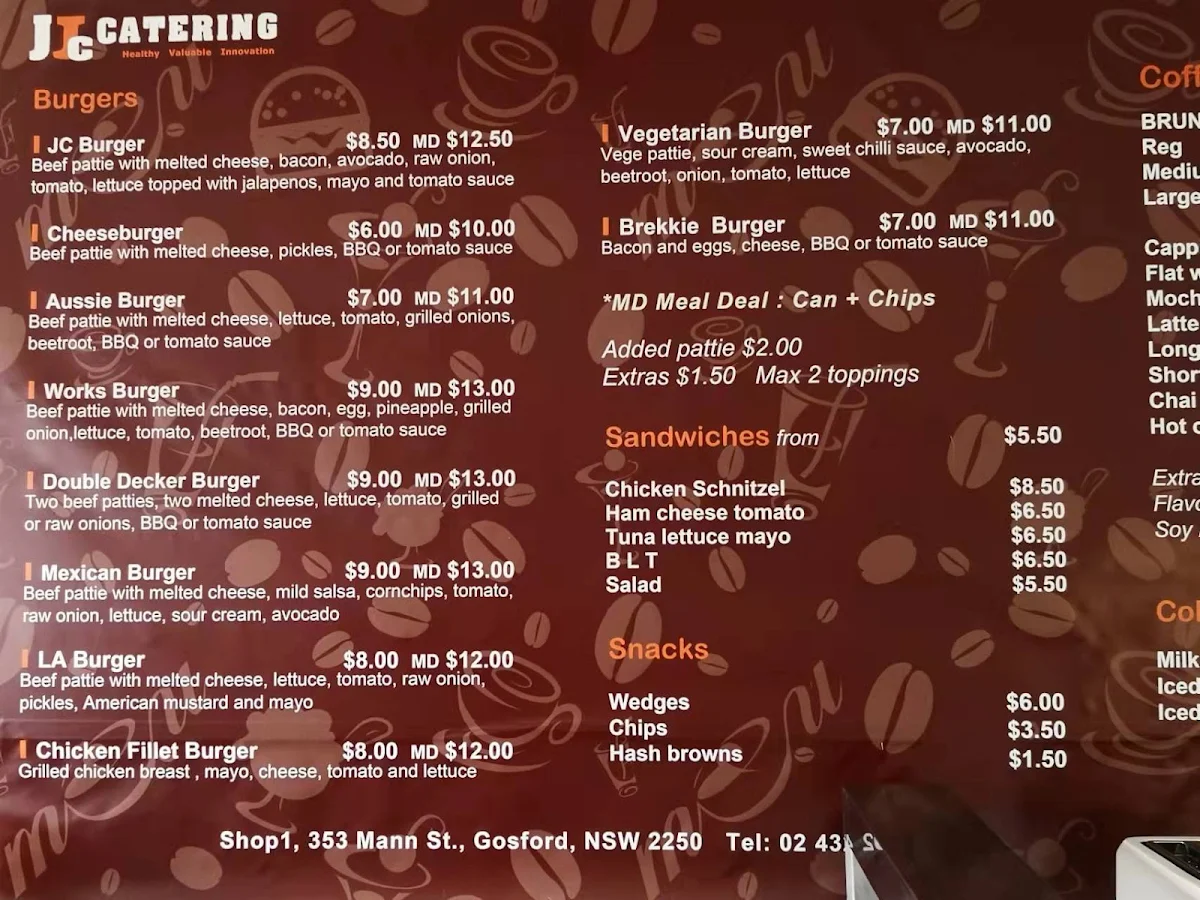 Menu, Jc Catering