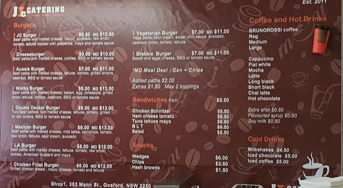 Menu, Jc Catering