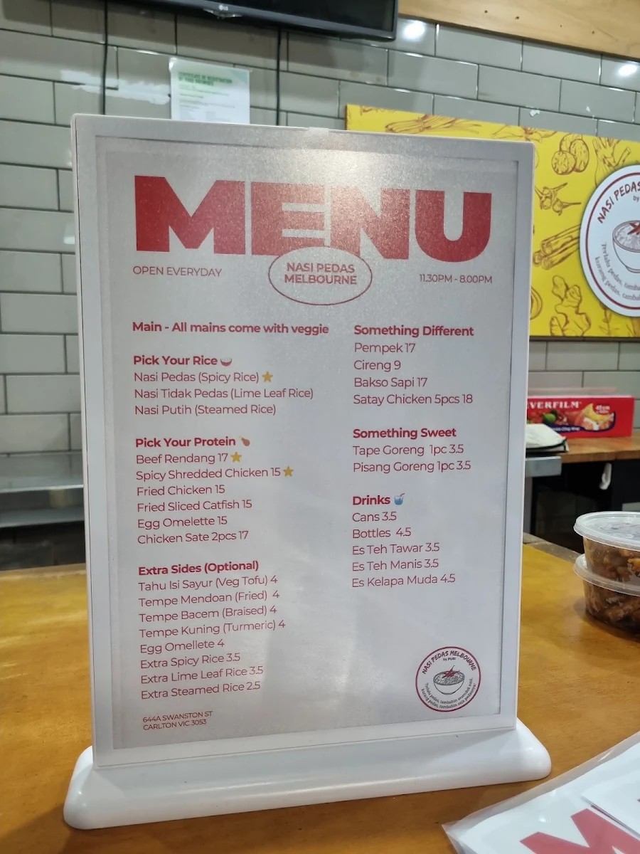 Menu, Nasi Pedas Melbourne (HALAL)