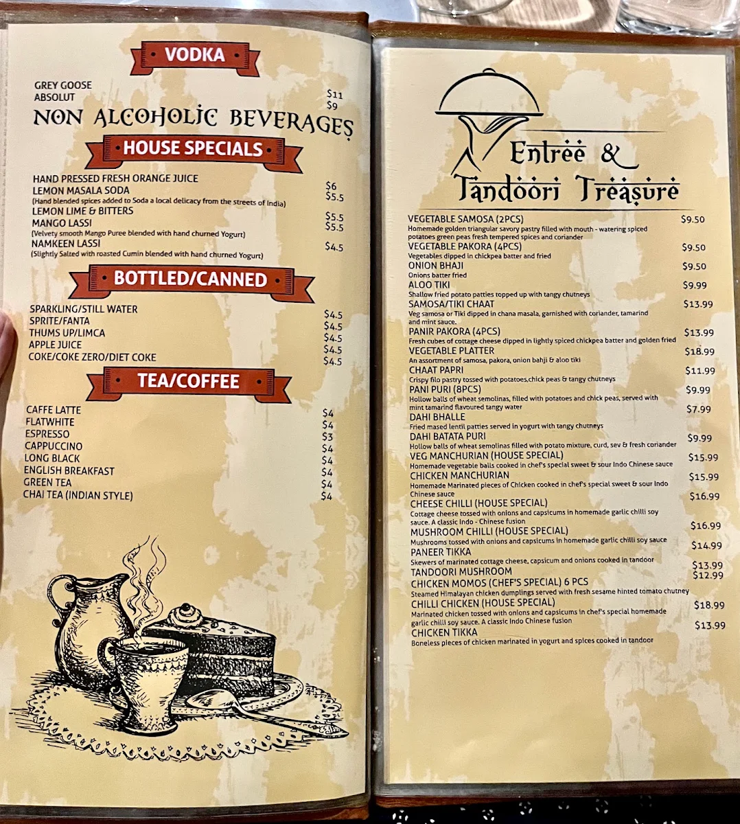 Menu, Punjabi Curry Cafe Collingwood