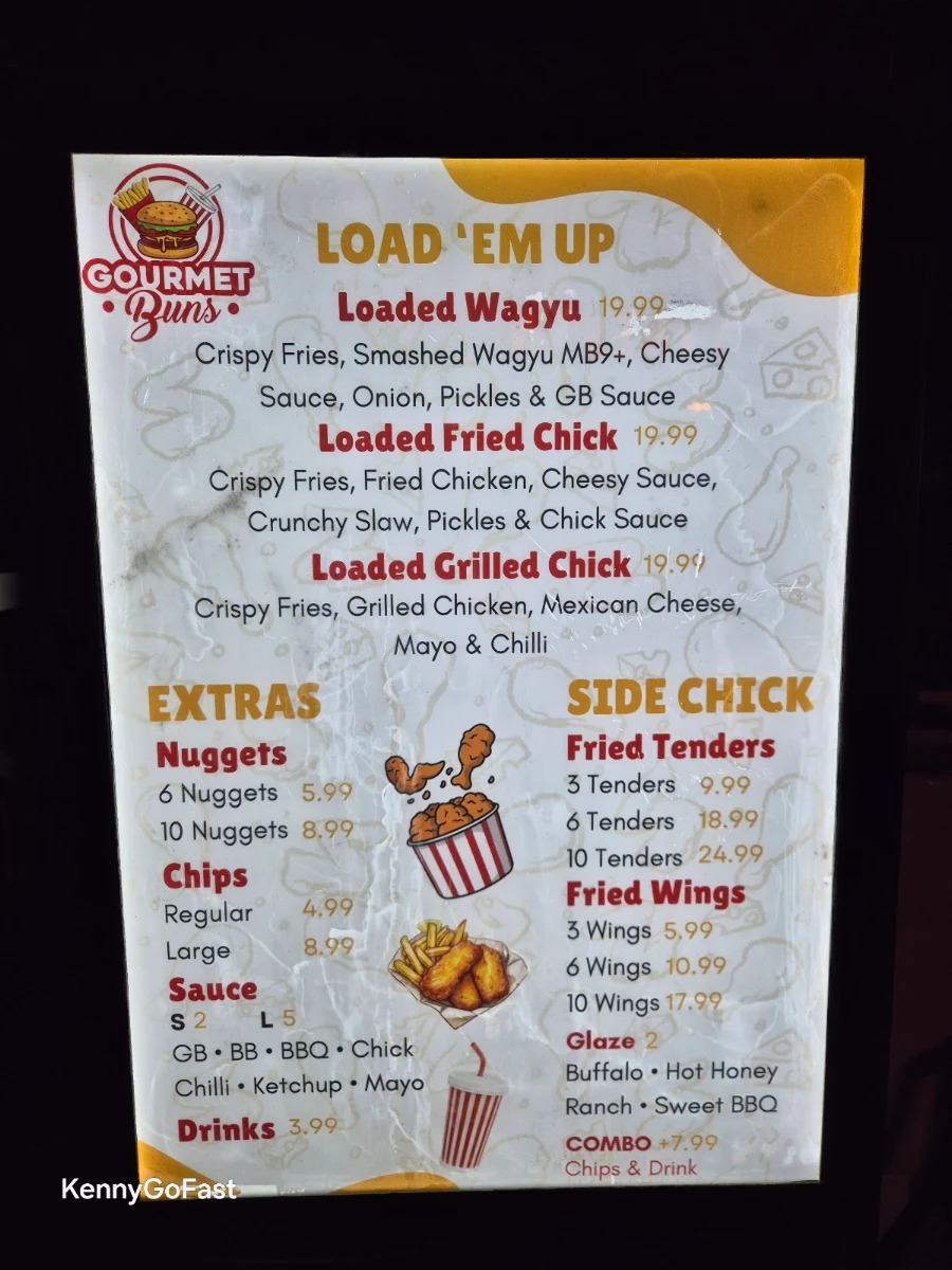 Menu, Gourmet Buns