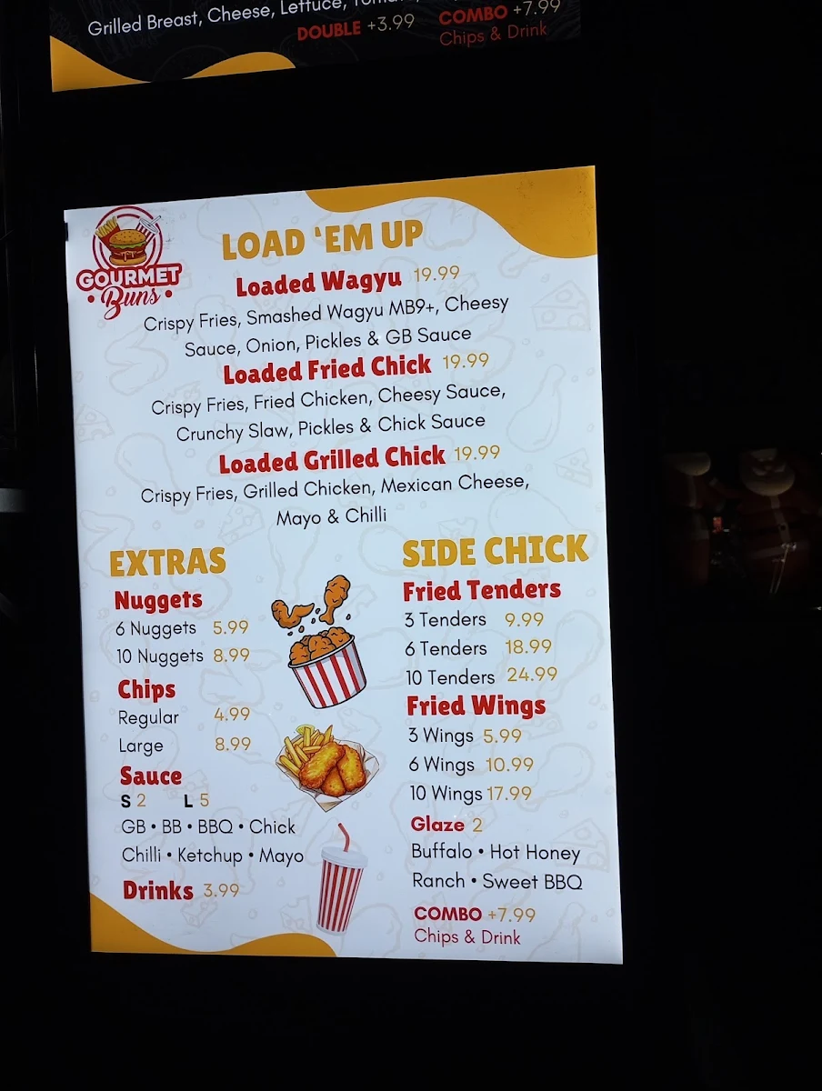 Menu, Gourmet Buns