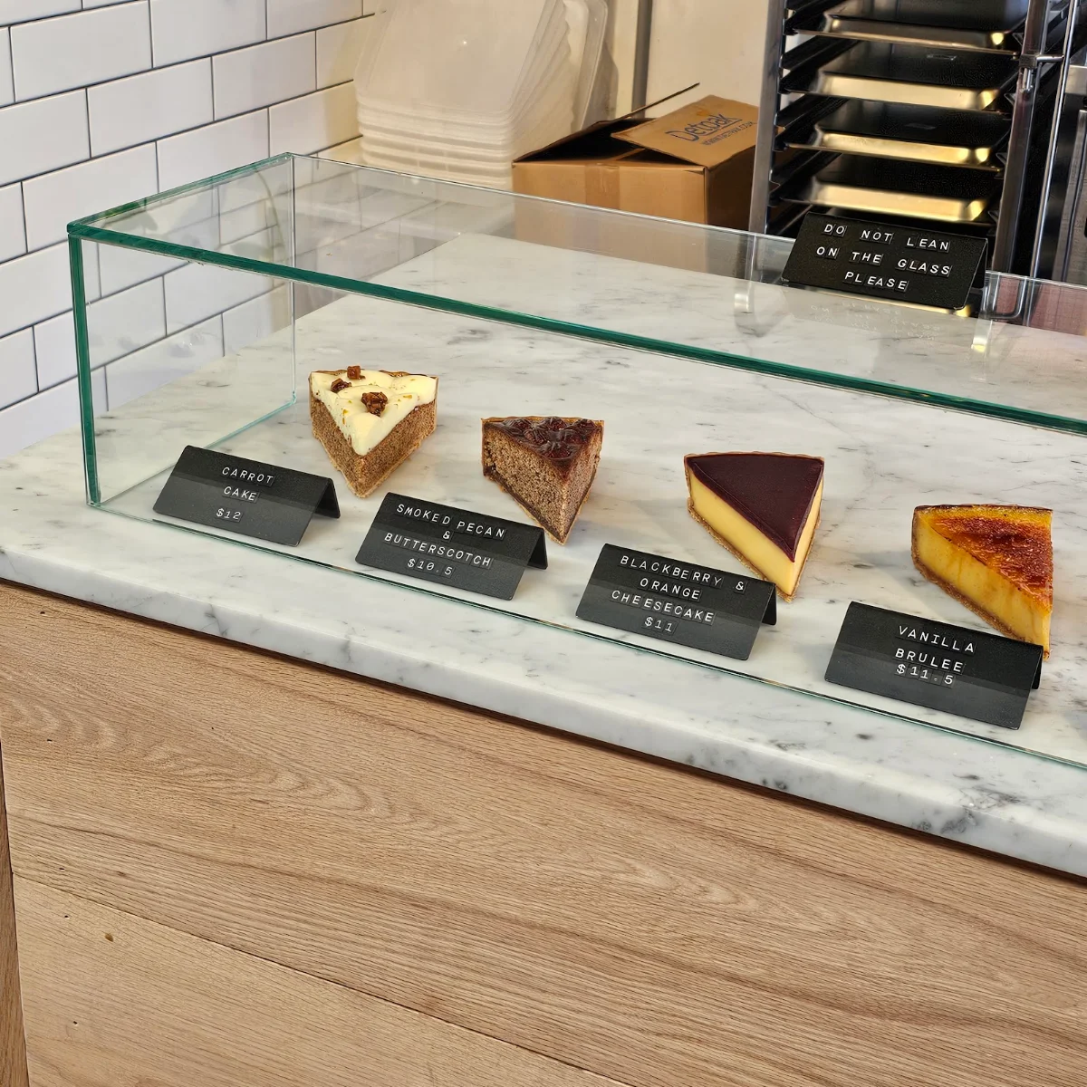 Menu, Tarts Anon