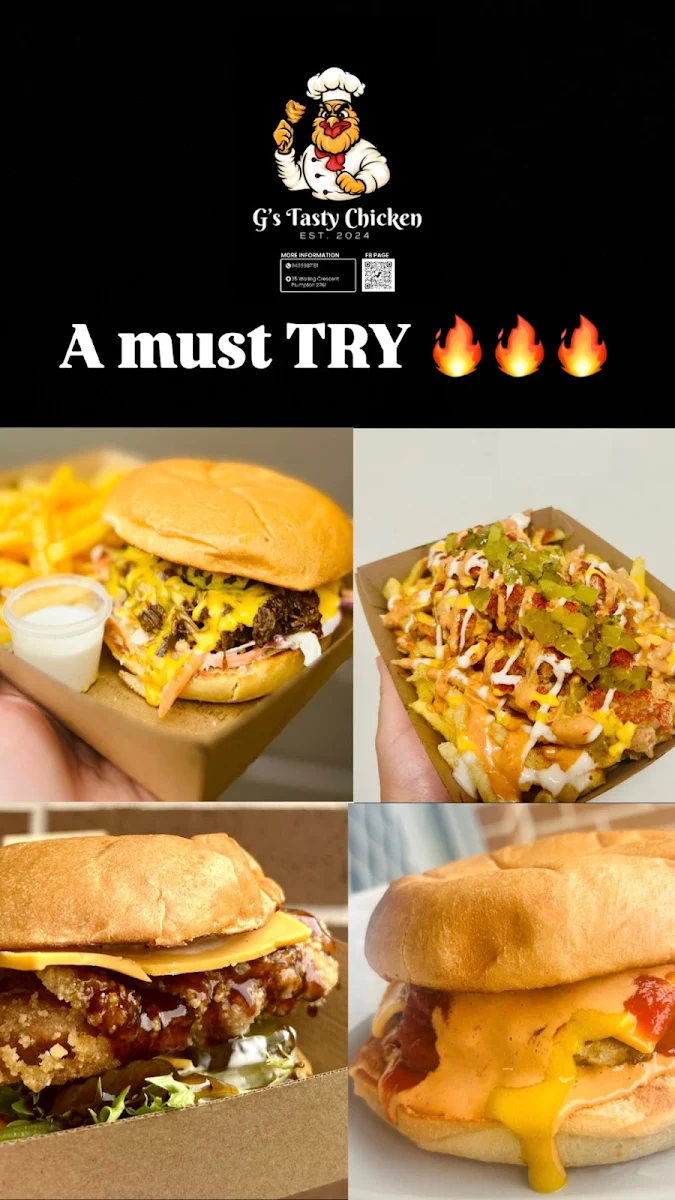 Menu, G's Tasty Chicken