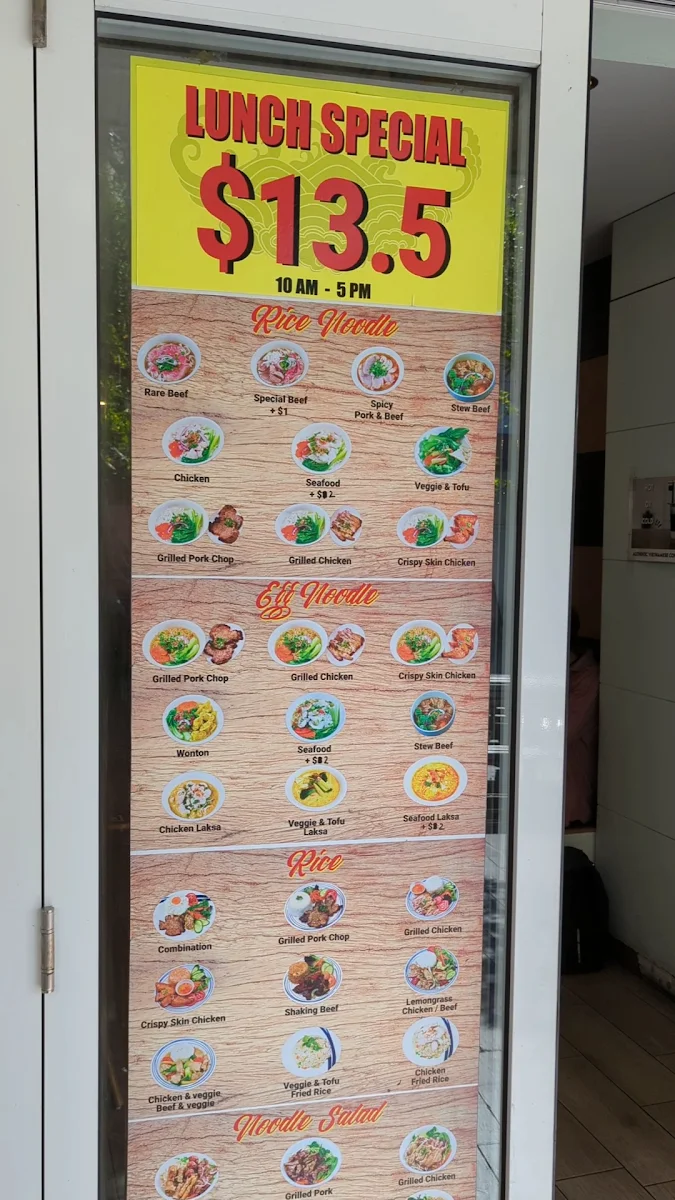 Menu, Viet Senses Bondi Junction