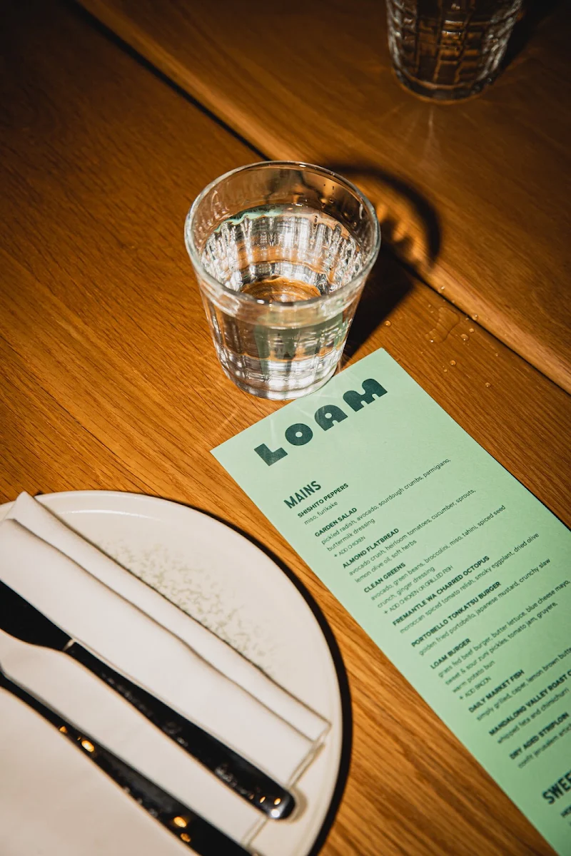 Menu, LOAM Surry Hills