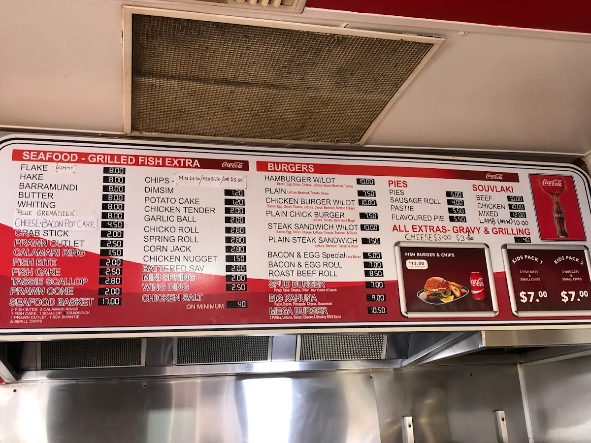 Menu, Wilson Street Store