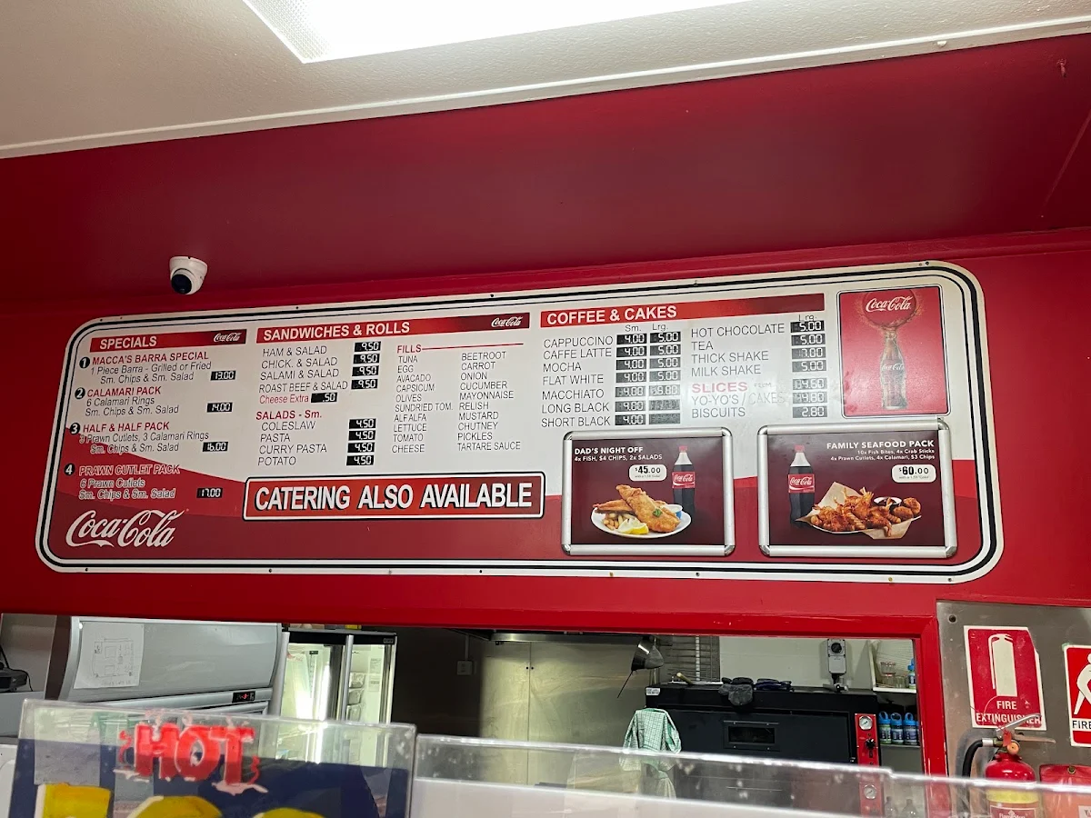 Menu, Wilson Street Store