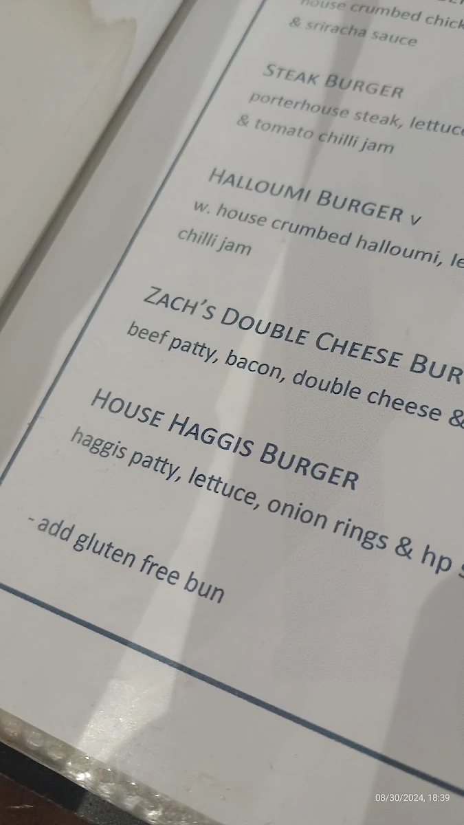 Menu, Stonehouse Cafe & Pub - Amaroo