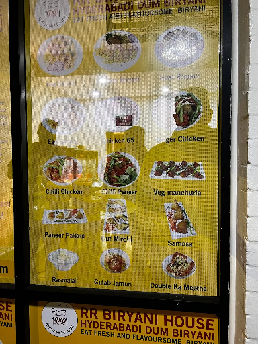 Menu, RR Biryani House Quakers hill