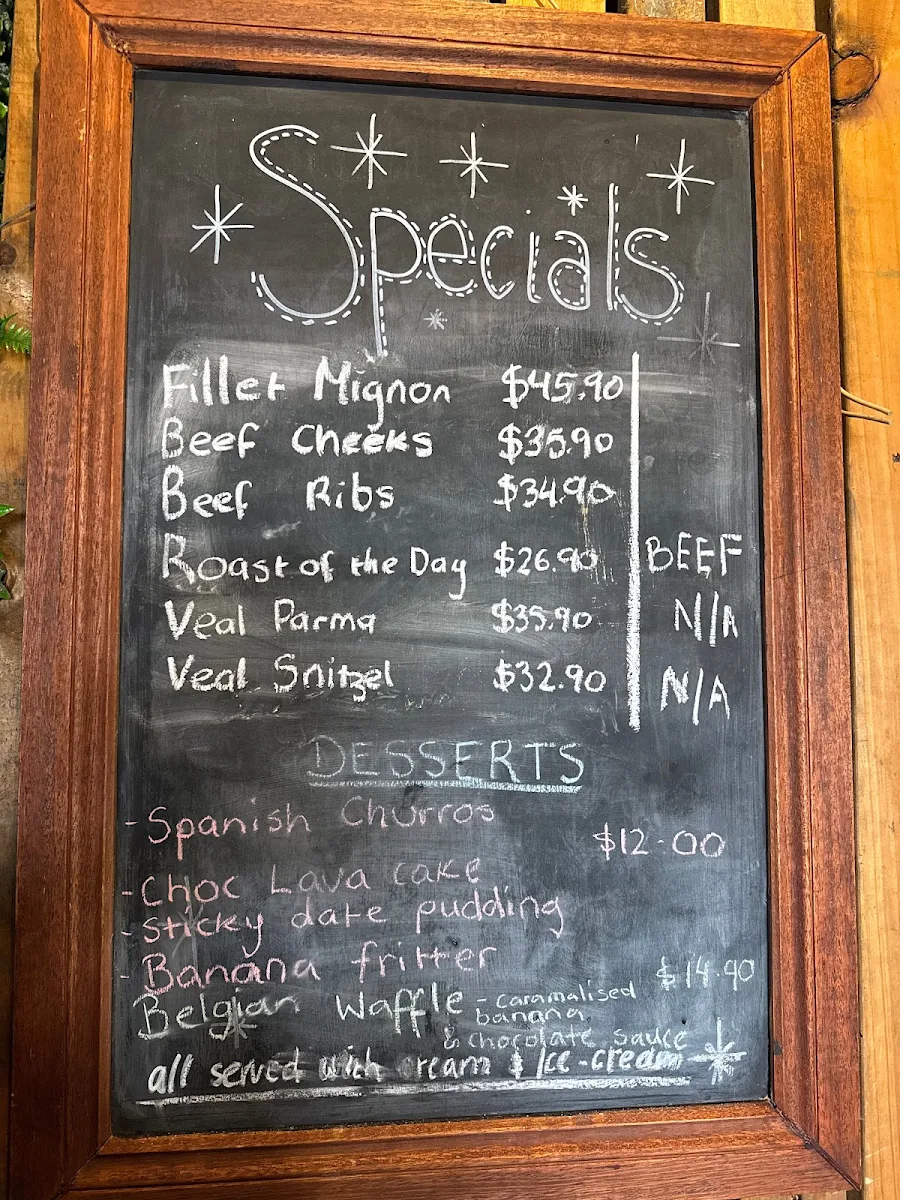 Menu, Kalkallo Hotel