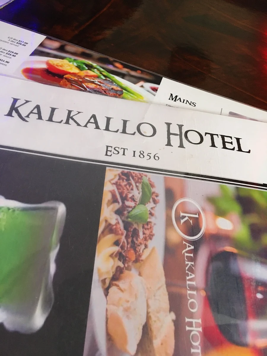 Menu, Kalkallo Hotel